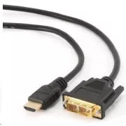 GEMBIRD Kabel HDMI - DVI 4, 5m (M/M, DVI-D, Single Link, zlacené kontakty, stíněný)