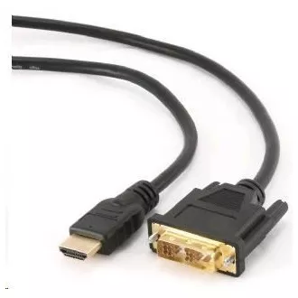 GEMBIRD Kabel HDMI - DVI 4, 5m (M/M, DVI-D, Single Link, zlacené kontakty, stíněný) GEMBIRD Kabel HDMI - DVI 4, 5m (M/M, DVI-D, Single Link, zlacené kontakty, stíněný)