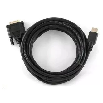 GEMBIRD Kabel HDMI - DVI 4, 5m (M/M, DVI-D, Single Link, zlacené kontakty, stíněný) GEMBIRD Kabel HDMI - DVI 4, 5m (M/M, DVI-D, Single Link, zlacené kontakty, stíněný)