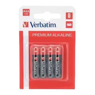 VERBATIM Alkalické baterie AAA, 4 PACK, LR3