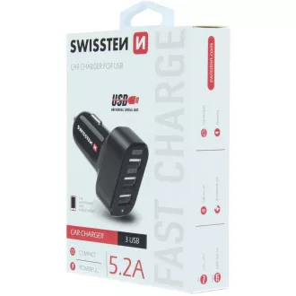 CL ADAPTÉR 3x USB 52A POWER SWISSTEN CL ADAPTÉR 3x USB 52A POWER SWISSTEN