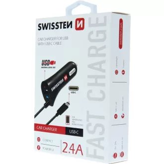 CL AUTONA. USB-C A USB 24A POW. SWISSTEN