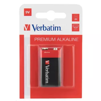 VERBATIM Alkalické baterie 9V, 1 PACK, 6LR61 VERBATIM Alkalické baterie 9V, 1 PACK, 6LR61
