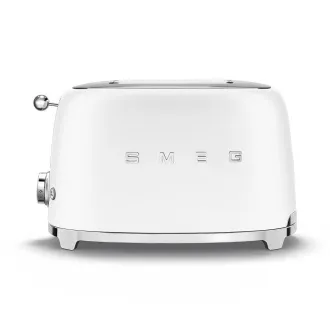 Smeg TSF01WHMEU toustovač / topinkovač, 2 toasty, 6 úrovní opékání, zásuvka na drobky, styl. 50. let, matně bílá Smeg TSF01WHMEU toustovač / topinkovač, 2 toasty, 6 úrovní opékání, zásuvka na drobky, styl. 50. let, matně bílá
