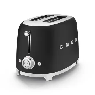 Smeg TSF01BLMEU toustovač / topinkovač, 2 toasty, 6 úrovní opékání, zásuvka na drobky, styl. 50. let, matně černá Smeg TSF01BLMEU toustovač / topinkovač, 2 toasty, 6 úrovní opékání, zásuvka na drobky, styl. 50. let, matně černá