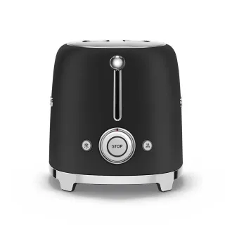 Smeg TSF01BLMEU toustovač / topinkovač, 2 toasty, 6 úrovní opékání, zásuvka na drobky, styl. 50. let, matně černá Smeg TSF01BLMEU toustovač / topinkovač, 2 toasty, 6 úrovní opékání, zásuvka na drobky, styl. 50. let, matně černá