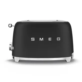 Smeg TSF01BLMEU toustovač / topinkovač, 2 toasty, 6 úrovní opékání, zásuvka na drobky, styl. 50. let, matně černá Smeg TSF01BLMEU toustovač / topinkovač, 2 toasty, 6 úrovní opékání, zásuvka na drobky, styl. 50. let, matně černá