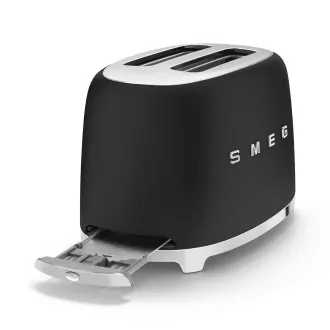 Smeg TSF01BLMEU toustovač / topinkovač, 2 toasty, 6 úrovní opékání, zásuvka na drobky, styl. 50. let, matně černá Smeg TSF01BLMEU toustovač / topinkovač, 2 toasty, 6 úrovní opékání, zásuvka na drobky, styl. 50. let, matně černá