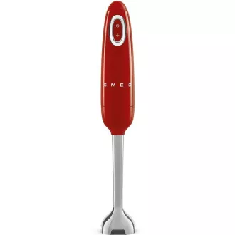 Smeg HBF11RDEU tyčový mixér, 700 W, 14850 RPM, turbo, 50\'s Style, protiskluzová rukojeť, červený Smeg HBF11RDEU tyčový mixér, 700 W, 14850 RPM, turbo, 50\'s Style, protiskluzová rukojeť, červený
