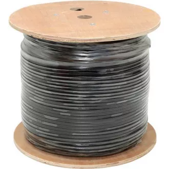 FTP kabel LYNX Cat5E, drát, dvojitý venkovní PE+PVC, černý, 305m cívka FTP kabel LYNX Cat5E, drát, dvojitý venkovní PE+PVC, černý, 305m cívka