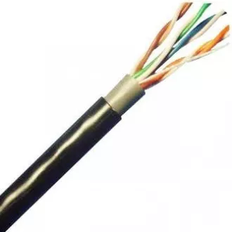 UTP kabel PlanetElite, Cat5E, drát, dvojitý venkovní PE+PE, černý, 305m, cívka UTP kabel PlanetElite, Cat5E, drát, dvojitý venkovní PE+PE, černý, 305m, cívka