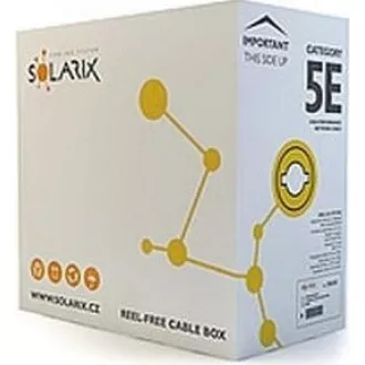 Instalační kabel Solarix UTP, Cat5E, licna, PVC, box 305m SXKL-5E-UTP-PVC-GY Instalační kabel Solarix UTP, Cat5E, licna, PVC, box 305m SXKL-5E-UTP-PVC-GY