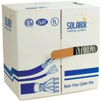Instalační kabel Solarix venkovní FTP, Cat5E, drát, PVC+PE, dvojitý plášť, cívka 305m SXKD-5E-FTP-PVC+PE Instalační kabel Solarix venkovní FTP, Cat5E, drát, PVC+PE, dvojitý plášť, cívka 305m SXKD-5E-FTP-PVC+PE