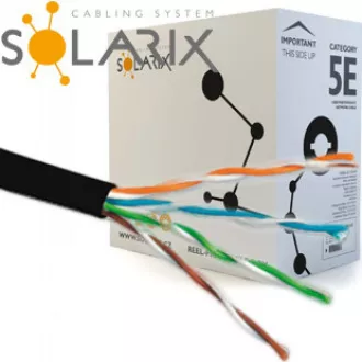 Instalační kabel Solarix venkovní gelový UTP, Cat5E, drát, PE, box 305m SXKD-5E-UTP-PEG Instalační kabel Solarix venkovní gelový UTP, Cat5E, drát, PE, box 305m SXKD-5E-UTP-PEG