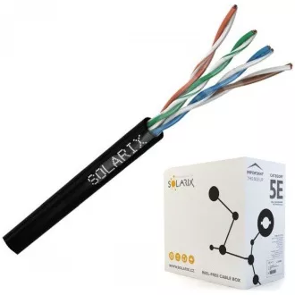 Instalační kabel Solarix venkovní gelový UTP, Cat5E, drát, PE, box 305m SXKD-5E-UTP-PEG Instalační kabel Solarix venkovní gelový UTP, Cat5E, drát, PE, box 305m SXKD-5E-UTP-PEG