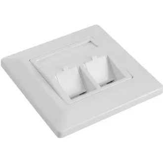 Solarix Zásuvka modulární pro 2 keystony pod omítku bílá SX9-2-0-WH Solarix Zásuvka modulární pro 2 keystony pod omítku bílá SX9-2-0-WH