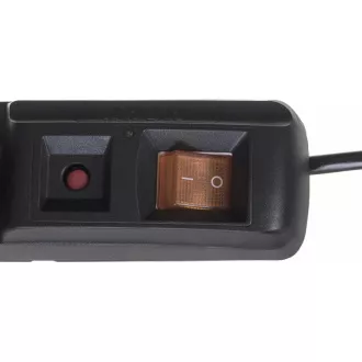 19" rozvodný panel ACAR 8x230V, vypínač, indikátor napětí, přepěťová ochrana, kabel 5m, 1, 5U