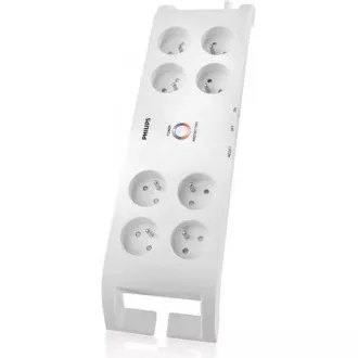19" rozvodný panel ACAR 8x230V, vypínač, indikátor napětí, přepěťová ochrana, kabel 5m, 1, 5U