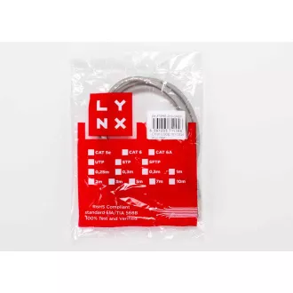 LYNX patch kabel Cat5E, FTP - 3m, šedý LYNX patch kabel Cat5E, FTP - 3m, šedý