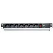 19" rozvodný panel XtendLan 5x230V, 2xIEC320-C13, ČSN, vypínač, indikátor napětí, nadproudová ochrana, kabel 1, 8m, 1, 5U