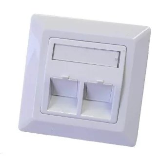 Zásuvka neosazená universální 2 port - 80x80 Zásuvka neosazená universální 2 port - 80x80