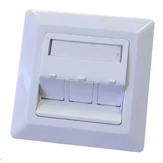 Zásuvka neosazená universální 3 port - 80x80 Zásuvka neosazená universální 3 port - 80x80