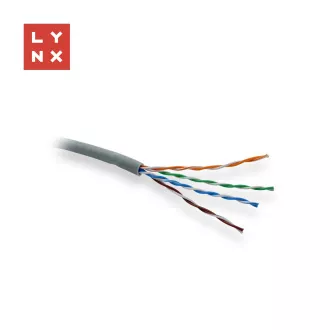 LYNX UTP kabel Cat5e, LSOH, celoměděný, vnitřní, šedý, box 305m LYNX UTP kabel Cat5e, LSOH, celoměděný, vnitřní, šedý, box 305m
