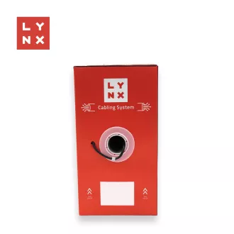 LYNX FTP kabel, Cat5e, PE (Fca), 0, 5mm, celoměděný, venkovní, černý, box 305m