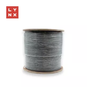 LYNX SFTP kabel, Cat6a, LSZH, celoměděný, vnitřní, šedý, cívka 500m LYNX SFTP kabel, Cat6a, LSZH, celoměděný, vnitřní, šedý, cívka 500m