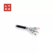 LYNX SFTP kabel, Cat6a, PE, celoměděný, venkovní, černý, cívka 500m