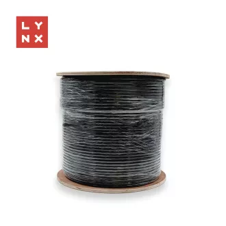 LYNX SFTP kabel, Cat6a, PE, celoměděný, venkovní, černý, cívka 500m LYNX SFTP kabel, Cat6a, PE, celoměděný, venkovní, černý, cívka 500m