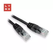 LYNX UTP patch kabel Cat5e, PVC, CCA, 0, 5m, černý (balení obsahuje 10ks)