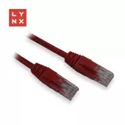 LYNX UTP patch kabel Cat5e, PVC, CCA, 0, 3m, červený (balení obsahuje 10ks)