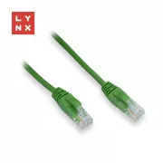 LYNX UTP patch kabel Cat5e, PVC, CCA, 0, 3m, zelený (balení obsahuje 10ks)