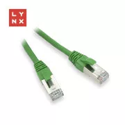 LYNX FTP patch kabel Cat5e PVC, CCA, 0, 1m, zelený (balení obsahuje 10ks)