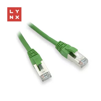 LYNX FTP patch kabel Cat5e PVC, CCA, 0, 1m, zelený (balení obsahuje 10ks) LYNX FTP patch kabel Cat5e PVC, CCA, 0, 1m, zelený (balení obsahuje 10ks)