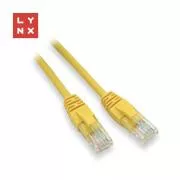 LYNX UTP patch kabel Cat5e, PVC, CCA, 0, 1m, žlutý (balení obsahuje 10ks)