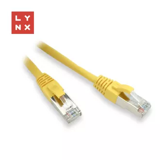 LYNX FTP patch kabel Cat5e PVC, CCA, 10m, žlutý LYNX FTP patch kabel Cat5e PVC, CCA, 10m, žlutý
