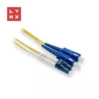 LYNX duplexní patch kabel SM, OS2, LC/SC, 9/125µm, 1m LYNX duplexní patch kabel SM, OS2, LC/SC, 9/125µm, 1m