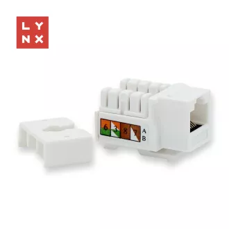 LYNX keystone UTP Cat5e, 90 stp., bílý LYNX keystone UTP Cat5e, 90 stp., bílý