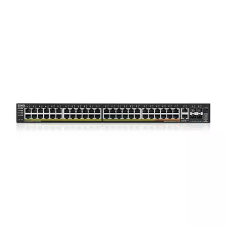 Zyxel XGS2220-54HP, L3 Access Switch, 600W PoE, 40xPoE+/10xPoE++, 48x1G RJ45 2x10mG RJ45, 4x10G SFP+ Uplink, incl. 1 yr