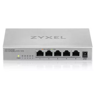 Zyxel XMG-105 5 Ports 2, 5G + 1 SFP+ MultiGig unmanaged Desktop Switch Zyxel XMG-105 5 Ports 2, 5G + 1 SFP+ MultiGig unmanaged Desktop Switch