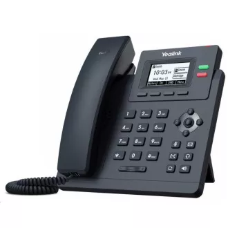 Yealink SIP-T31G IP telefon, 2, 3" 132x64 grafický, 2x RJ45 10/100/1000, PoE, 2x SIP, s adaptérem Yealink SIP-T31G IP telefon, 2, 3" 132x64 grafický, 2x RJ45 10/100/1000, PoE, 2x SIP, s adaptérem
