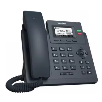 Yealink SIP-T31P IP telefon, 2, 3" 132x64 grafický, 2x RJ45 10/100, PoE, 2x SIP, s adaptérem Yealink SIP-T31P IP telefon, 2, 3" 132x64 grafický, 2x RJ45 10/100, PoE, 2x SIP, s adaptérem