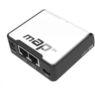 MikroTik RouterBOARD mAP, 650MHz CPU, 64MB RAM, 2xLAN, 2.4GHz Wi-Fi, 802.11b/g/n, PoE in, vč. L4 licence
