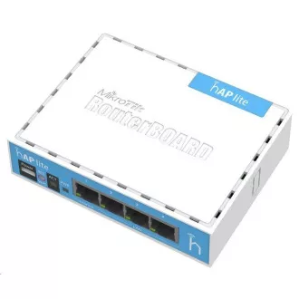 MikroTik hAP Lite (classic), 650MHz CPU, 32MB RAM, 4x LAN, integr. 2.4GHz Wi-Fi, WPS, vč. L4 MikroTik hAP Lite (classic), 650MHz CPU, 32MB RAM, 4x LAN, integr. 2.4GHz Wi-Fi, WPS, vč. L4