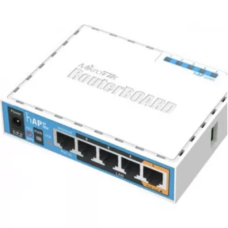 MikroTik hAP, 650MHz CPU, 64MB RAM, 5x LAN, integr. 2.4GHz Wi-Fi, WPS, vč. L4 MikroTik hAP, 650MHz CPU, 64MB RAM, 5x LAN, integr. 2.4GHz Wi-Fi, WPS, vč. L4