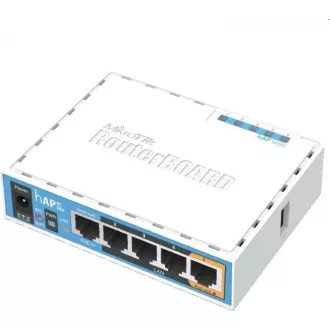 MikroTik hAP ac lite, 650MHz CPU, 64MB RAM, 5x LAN, 2.4 + 5GHz Wi-Fi 802.11b/g/n/ac, vč. L4 MikroTik hAP ac lite, 650MHz CPU, 64MB RAM, 5x LAN, 2.4 + 5GHz Wi-Fi 802.11b/g/n/ac, vč. L4