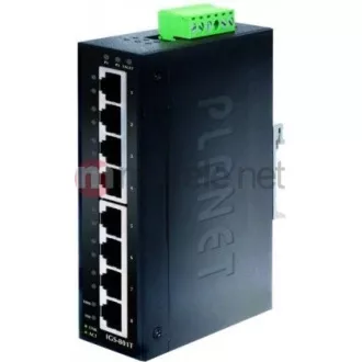 Planet switch IGS-801T, průmysl.verze 8x10/100/1000, DIN, IP30, -40 až 75°C, 12-48V