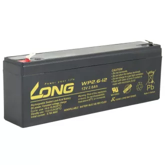 LONG baterie 12V 2, 6Ah F1 (WP2.6-12) LONG baterie 12V 2, 6Ah F1 (WP2.6-12)